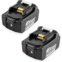 BATTOOL 2 stuks 18 V 5500 mAh reserveaccu voor Makita accu 18 V met DC18RC oplader compatibel met BL1860 BL1860B BL1850 BL1850B BL1840 BL1830 BL1820 LXT400 DC18RA DC18RC DC18RD