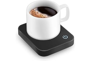 JICHENFANG Chauffe Tasse et Chauffe Café, 3 Réglages de Température Chauffe Boisson, arrêt Automatique de 4 Heures, pour Le Bureau et la Maison Black(NO Cup
