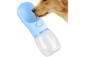 Qurygin Dog Water Bottles For Walking - 350ml Portable Pet Water Dispenser Feeder,Leak Proof Easy To Carry & Feed Food Grade Dog Travel Accessories for Outdoor Hiking, Travel