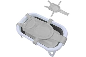 SUNSHINE SMILE Badewanneneinsatz Baby,Baby Badekissen,Babybadenetzt Baby,Babywanne Neugeborene Einsatz,Babywannen Einsatz,Rutschfestes Badewannenkissen,Verstellbares Badesitznetz,Badesitz Neugeborene