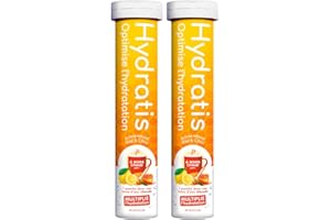 HYDRATIS - Pastilles Hydratation Electrolytes - Miel Citron [Gamme Chaude] - Améliore l'Hydratation et Favorise l'Énergie - Formule Isotonique - Sport, Récupération, Bien-être - 2 tubes (40 Pastilles)