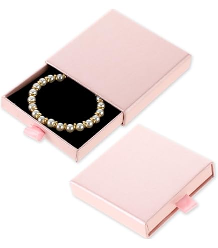 2 stuks sieradengeschenkdoos, klein sieradendoosje, dik papieren sieradendoosje, uittrekbare geschenkdoos, klein, sieradenopslag voor armbanden, halskettingen, oorbellen, ringen, sieradengeschenken