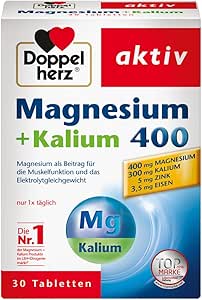 Doppelherz Magnesium Potassium 400 For Normal Muscle Function And Normal Nervous System 30 Tablets Amazon De Health Personal Care