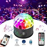 ✔ Einfache Bedienung: Lieferung mit sensibler Fernbedienung zum Wechseln zwischen Modus, On/Off, Disco-Lampe oder Musik, Lautstärkeregelung oder Änderung der Songs. Stromversorgung über USB, DC 5 V, Sicherheit für Kinder und Stromeinsparung.