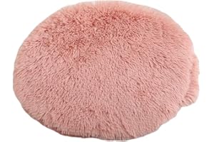 RICHRAIN Katzenkissen Rund,Plüschkissen für Katzen und Hunde, rund, warme Matte, weich und bequem, für Wohnzimmer (Rosa, M 47CM)