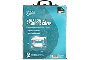 THE GARDEN & HOME CO 2 seater Hammock Cover - Reversible Green & Black, Full weather protection easy to fit & remove garden furniture covers, UK designed,