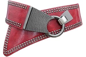 Oyccen Punk Donne Rivetto Cintura Elastica Cinturino in Vita Decorazione del Vestito