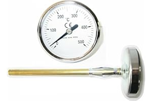 IMAR SRL PIROMETRO TERMOMETRO PER FORNO BIMETALLICO SONDA TUTTE LE MISURE PROFESSIONALE (15,6 cm)