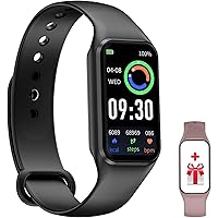 FeipuQu Smartwatch Uomo Donna, 5 ATM Impermeabil con Cardiofrequenzimetro/SpO2/Sonno/Contapassi, Notifiche Smart Watch Orolog