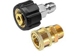 TAPKUA Juego de adaptadores M22 para manguera de 3/8 pulgadas, conexión rápida de pistola para mangueras de alta presión