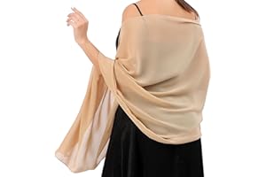 lifwimner Scialle Donna In Raso Chiffon Silky Sciarpa Tinta Unita Wrap Stola Per Sposa Damigella Cerimonia Matrimonio Serata