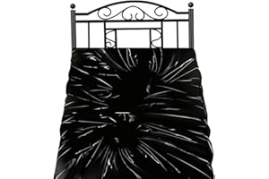 OYICLYEA 2Pcs Rubber Bed Sheet, Waterproof Sheet, Kingsize, Waterproof, Protects The Against Water Wetting Mattress, Easy To Clean, Foldable, Black (2×2.1m)