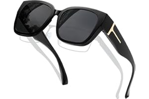 KANASTAL Sovraocchiali da Sole Donna Uomo Polarizzati UV400 Occhiali da Sole Quadrati sopra Occhiali Alla Moda TR90 Fit over Glasses Sunglasses