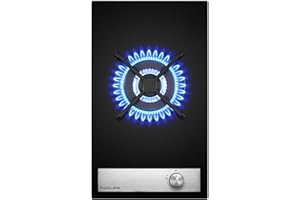 GASLAND GH12BF Glas Gaskochfeld Wok Brenner, 30 cm Gas Einbau Autark Gaskochfeld, 3400 W Butan-Gasherd, LPG/Erdgas inkl