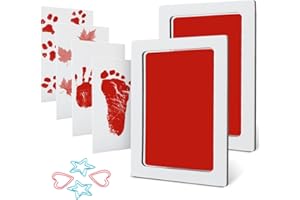 Scotamalone Baby Handprint and Footprint Ink Kits Pet Paw Print Ink Kits 2 Pack Large Size for Babies and Pets