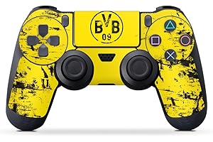 DeinDesign Skin kompatibel mit Sony Playstation 4 Controller Folie Sticker Borussia Dortmund Offizielles Lizenzprodukt BVB