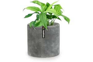Fox & Fern Pot de Fleur Interieur, Pot pour Plantes en Polystone, Cache Pot Plante Interieur et Extérieur Résistant UV et Gel, Pot Fleur Exterieur Grande Taille, Jardinieres Exterieur Bouchon Drainage