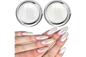 GJNL Polvere pigmentata a effetto cromato per unghie, da regalare a una donna a San Valentino, effetto aurora boreale, sirena, unicorno, polvere glitter per saloni di manicure e fai da te