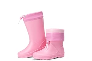 DREAM PAIRS KIDS Bottes de Pluie pour Enfants Imperméables et Légères Bottines Antidérapante Durable