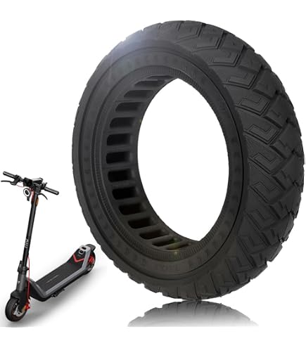 Neumático Sólido De Goma 9.5 Pulgadas Para Scooter NIU KQI3 - Negro, Sin Cámara, Actualización Eléctrica