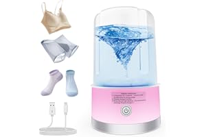 SUNHAIXIA Machine à laver portable, mini machine à laver, nettoyage en profondeur des sous-vêtements, vêtements de bébé et autres petits vêtements. Convient pour les appartements, les dortoirs (Rose)