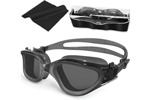 HOTSRACE Gafas de natación polarizadas Anti-vaho Protección UV Impermeable, Gafas Natación para Hombres, Mujeres, Adultos y Adolescentes