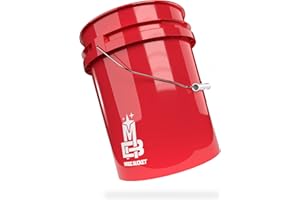MAGIC BUCKET | Secchio per lavaggio a mano auto rosso | 5 GALLONI US ca. 20 litri | compatibile con Grit Guard, Dettaglio Guardz Dirt Lock, Chemical Guys Dirt Trap, Gamma Lid