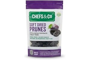 CHEFS & CO | Soft Dried Prunes (pitted) | Natural Dried Fruits | Whole Fruits | Healthy Snack | Vegan & Vitamins Retained |Unsorbated,No additives,No Added Sugar, GMO-Free (NATURAL, 200 g (Pack of 1))