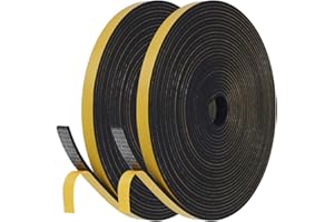 Flintronic Samoprzylepna taśma piankowa, 12 x 3 mm gumowa uszczelka do drzwi i okien, odporna na deszcz, dźwiękoszczelna uszczelka do drzwi klimatyzacji (20 m)