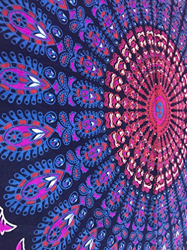 raajsee Weihnachten Geschenk Lila Feder Mandala, Bohemian Wandteppich, Tapisserie, Hippie Hippie Psychedelic Wandbehang Elefant Größe 220 * 240 cms - 4