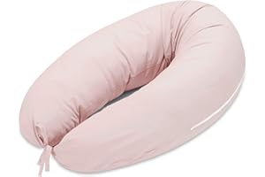 Totsy Baby Almohada para Dormir de Lado 190 cm - Almohada Larga para abrazar Almohada Cuerpo Entero Almohada piernas Dormir de Lado Rosa Sucio