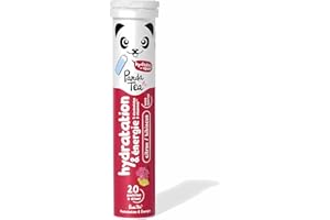 Panda Tea - Hydratation & Énergie - Hibiscus et Citron - 20 Pastilles sans sucre - Electrolyte Ultra Hydratation - Idéale pour le Sport et le Quotidien