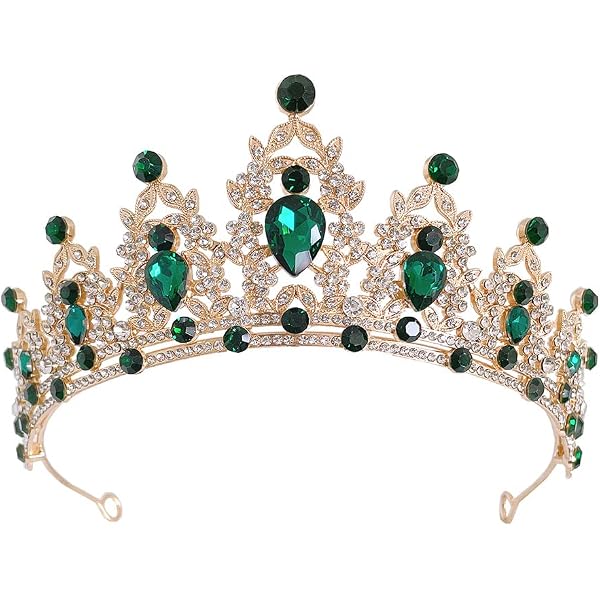 Couronne Princesse Diadème Tiara Cristal Or Rose Scintillant - Accessoire Costume Fille 5-24 Ans