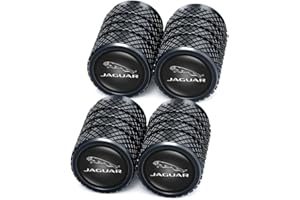 OLFJJILEDFA for Jaguar Alloy Tyre Valve Caps, Car Tyre Caps Compatible with Jaguar XE XEL XF XFL XJ XK F-PACE I-PACE E-PACE F-Type X-Type S-Type, Leak-Proof Dust Caps for Car Tyres, 4PCS