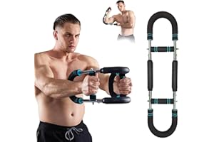BOSSETY Armtrainer, U- Shaker Twister Armtrainer, Verstellbarer Brust-Expander,Tragbarer Muskelkraftverstärker mit Drehstab, unterarm trainingsgerät,dreistufige Geschwindigkeitseinstellung