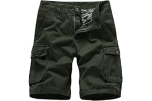 ZILOSCONCY Pantaloni Corti Uomo Casual in Cotone di Lino Classic Bermuda Uomo Estivi in Lino Stretch Bermuda Cargo Uomo Shorts Leggeri Vita Alta Palestra Pantaloni da Lavoro Uomo Estivi Morbidi Vintage