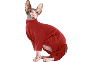 Hjyokuso Vestiti Per Gatti Sphynx, Vestito Gatto, Abbigliamento per gatti, Maglioni per gatti morbidi e traspiranti, Vestiti Per Gatti Sphynx Cuccioli, Vestiti Per Gatti Maschi Femmine - (XS-2XL)