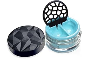 ‎LENSBIX Lensbix Kontaktlinsenbehälter Geometric. Erwachsenes Accessoire mit futuristischem 3D Deckeldesign. Das stilvolle Geschenk für alle die gerne Linsen tragen. (No32 türkis)