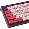 Tsungup PBT Keycaps,XDA Profile Keycaps 148 Keys Dye Sublimation Cute Pink Custom Keycap Set for ANSI Layout Cherry MX Switches Mechanical Keyboards