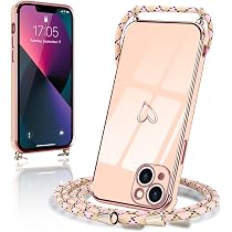 Custodia IPhone 13 Con Laccetto - Cover In Silicone Con Motivo Cuore E