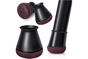 OCONDA 24 Pezzi Gommini per Sedie Rotondi Silicone, Feltrini per Gambe di Mobili, Proteggere il Pavimento dal Rumore Nero (Fit:14-20mm)