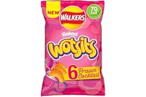 Walkers Wotsits Prawn Cocktail Snacks Crisps 6X13.5g