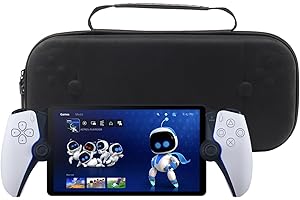 Hesupy for Playstation Portal EVA Case Storage Bag, Travel Hard Shell Cover for PS Portal Gaming Console Protection, Black