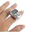 AMZTOP Mini Hand Tally Counter Finger Ring Digital Electronic Head Count,Japa Counter Counting Machine For Mantra Jap And Cricket Umpire And Various Counting Purpose Small (Color May Vary)
