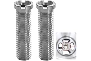YUEJIESELECTED 2 Stück Hohlschraube Spüle,Hohlschraube für Siebkorbventile,M12 x 45 mm Edelstahl Hohlschraube Spüle,45mm Waschbecken Schrauben,Geeignet für Küchenspülen Siebkorbspülen Spülbecken Zubehör Silbrig