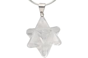 Lebensquelle Plus Merkaba Pendentif en Cristal de Roche