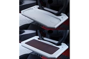 GUANGZHOU Steering Wheel Desk Multifunction Portable Car Steering Wheel Tray Two-Sided Design for Computer Food Snack Lunch Drinking Car Laptop Eating Table Vehicle Seat Mount