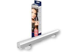 Müller-Licht Belle Lux LED Schminkleuchte Schminklicht Spiegelleuchte (Make-Up Leuchte mit Saugnäpfen), stufenlos farbveränderlich (2700-6500K), dimmbar, Memory-Funktion