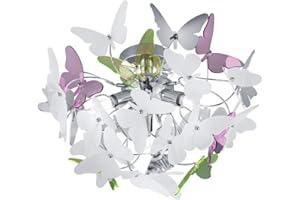 RL LIVE YOUR LIGHT Reality Leuchten R60213017 Butterfly A++ to E, lampa sufitowa, akryl, G9, chrom, 45 x 45 x 28,5 cm