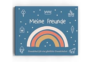 SONNTAGSKINDER Mes amis, livre d'amitié pour une bonne école primaire | Le livre d'amitié pour les enfants de l'école primaire | Livre créatif à remplir Bleu foncé